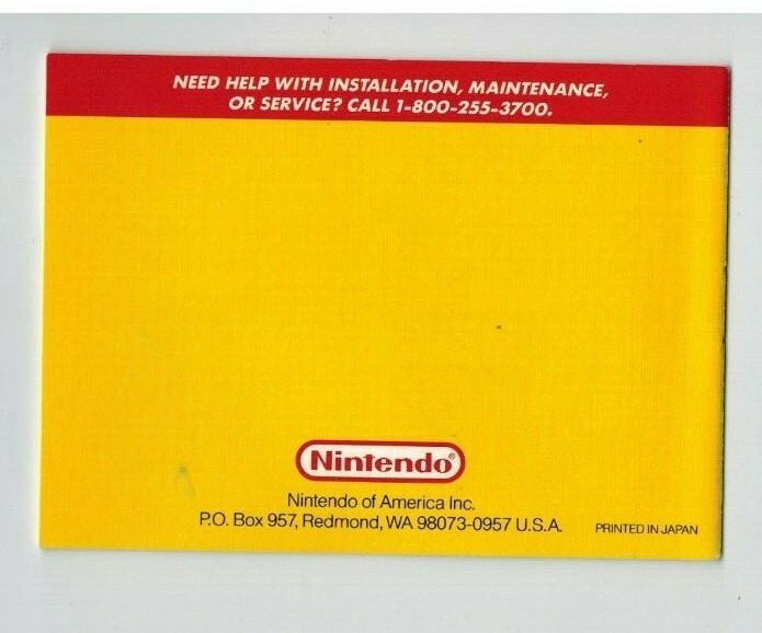 Gameboy yoshi Instructions Only