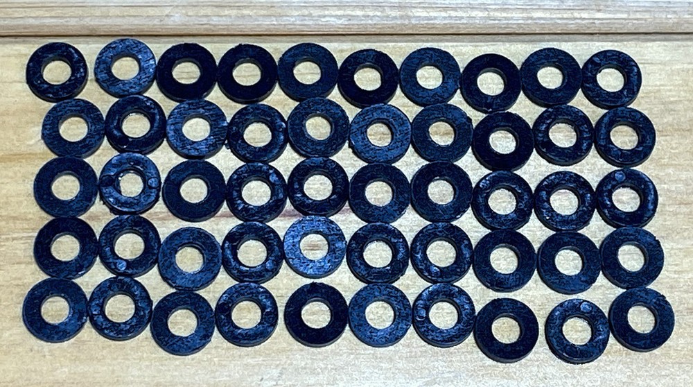 50 Black Nylon Tension Rod Washers