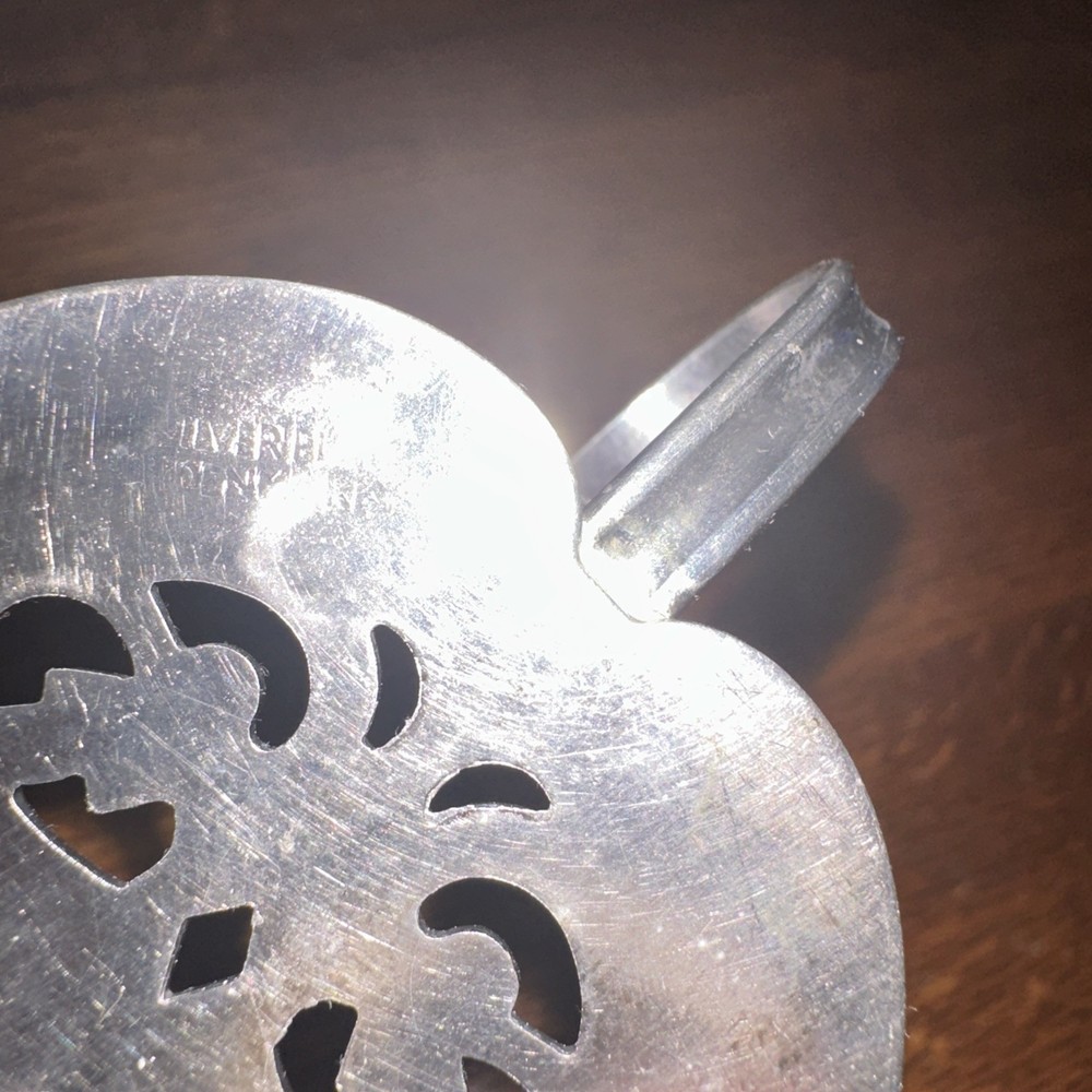 Vintage Denmark Silver Plated Dessert Pastry Pie Cake Server Finger Loop