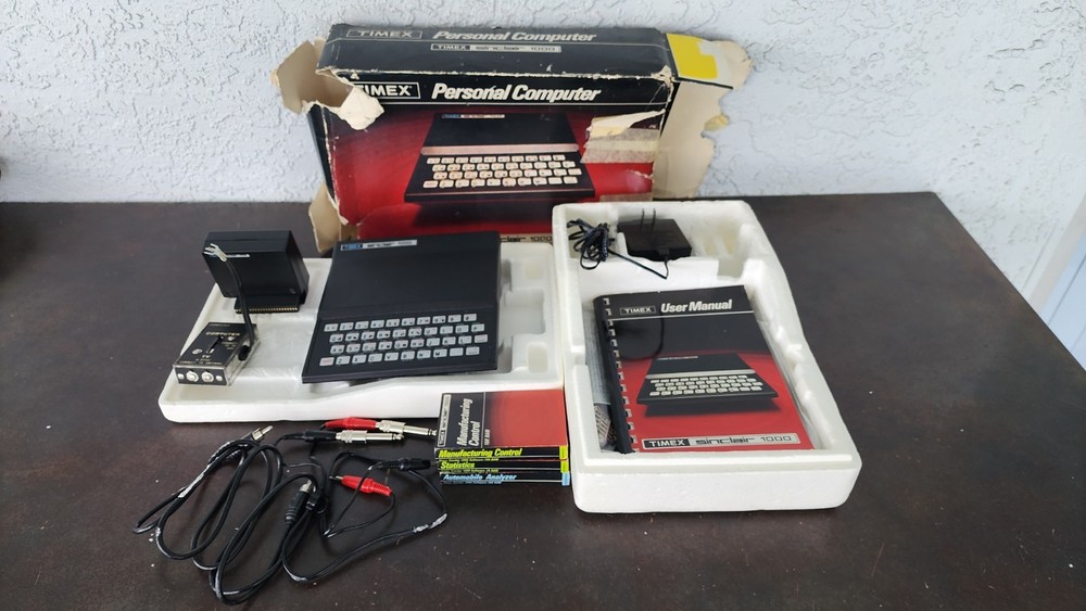 Vintage Timex Sinclair 1000 Personal Computer - Complete w/ Manual & Cords