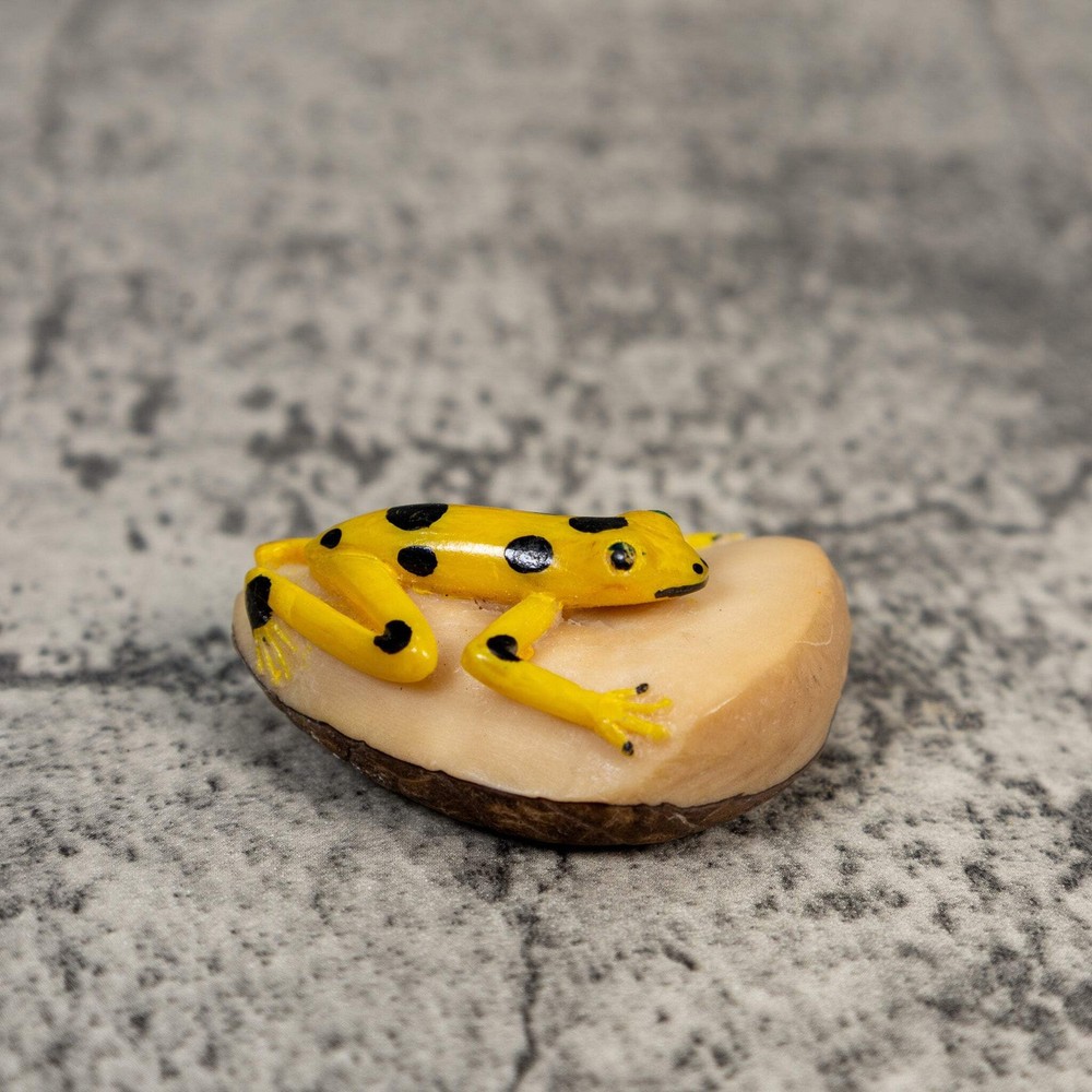 Golden Frog Tagua Carving