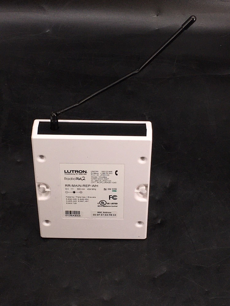 Lutron RadioRA2 RR-MAIN-REP-WH 120V Main Repeater Processor (DEN)