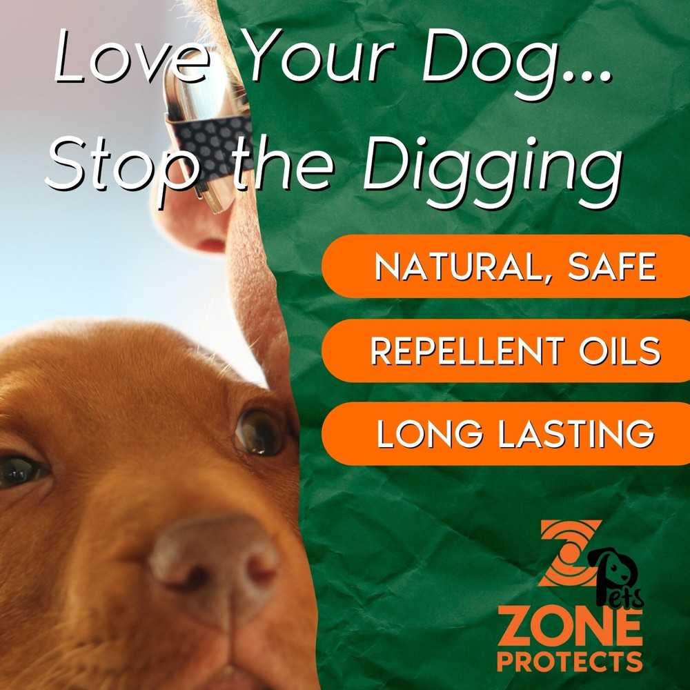 Stop Digging Dogs; Zone Protects No Holes Keeps Dogs Digging; Twin Pack Bundle
