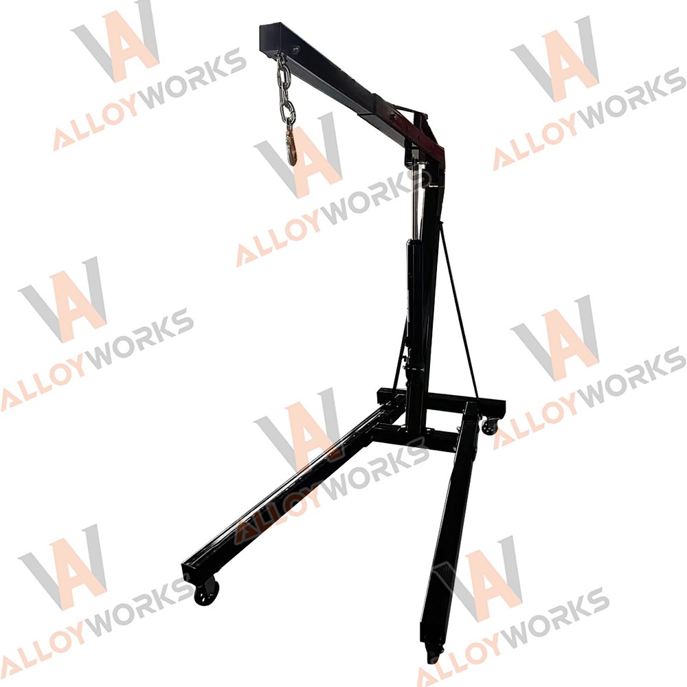 Adjustable 1Ton Foldable Hydraulic Engine Hoist Crane Lift,4 Adjustable Position