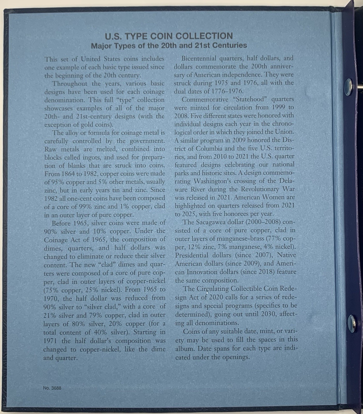 COMPLETE US 20th & 21st Century Type Coin Set W/Album SILVER BU COINS 26-S Peace