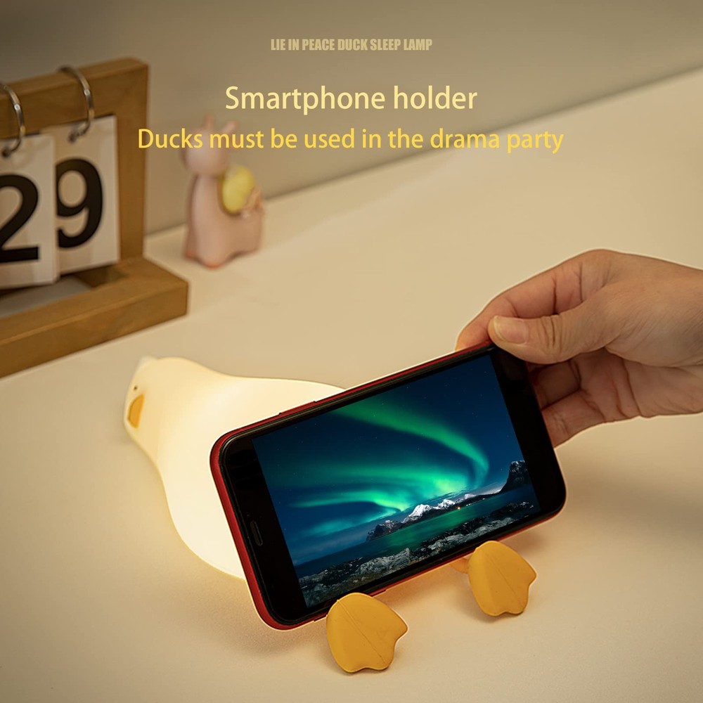 MUID Benson Lying Flat Duck Night Light, LED Squishy Mini,