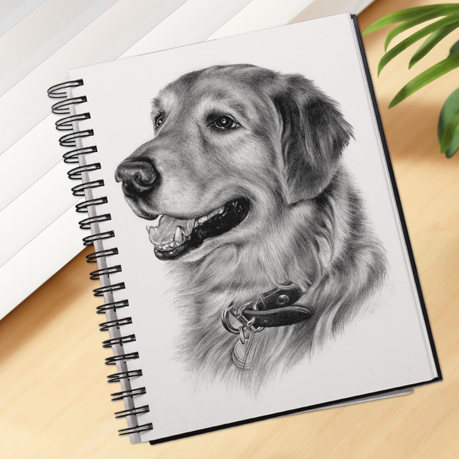 8.5x11inches Hardbound Sketch Book, Spiral Bound Sketch Pad, 80-Sheets 90gsm