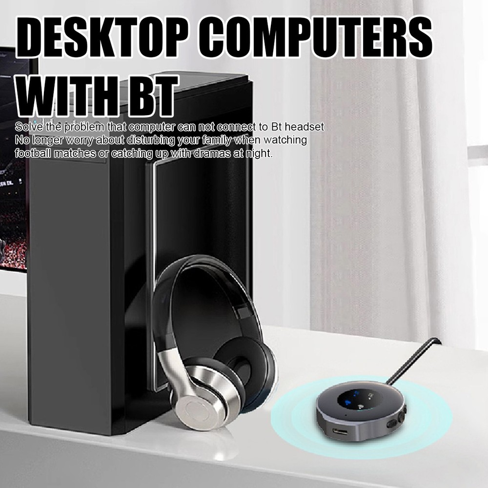 USB Car FM Bluetooth 5.3 Transmitter Receiver Wireless Audio Adapter 3.5mm Aux