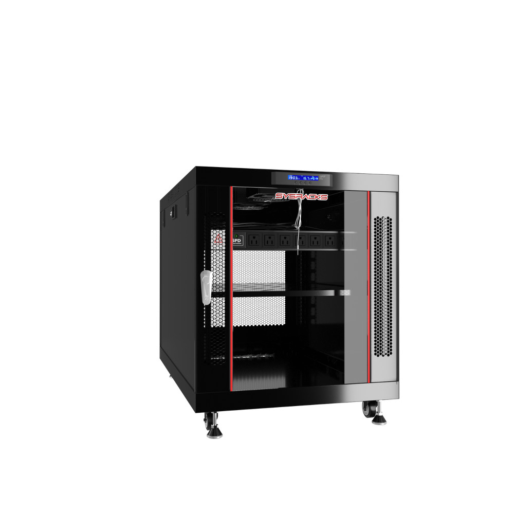 12U Server Rack Cabinet Premium Network Enclosure 35" Depth Data Cabinet wheels