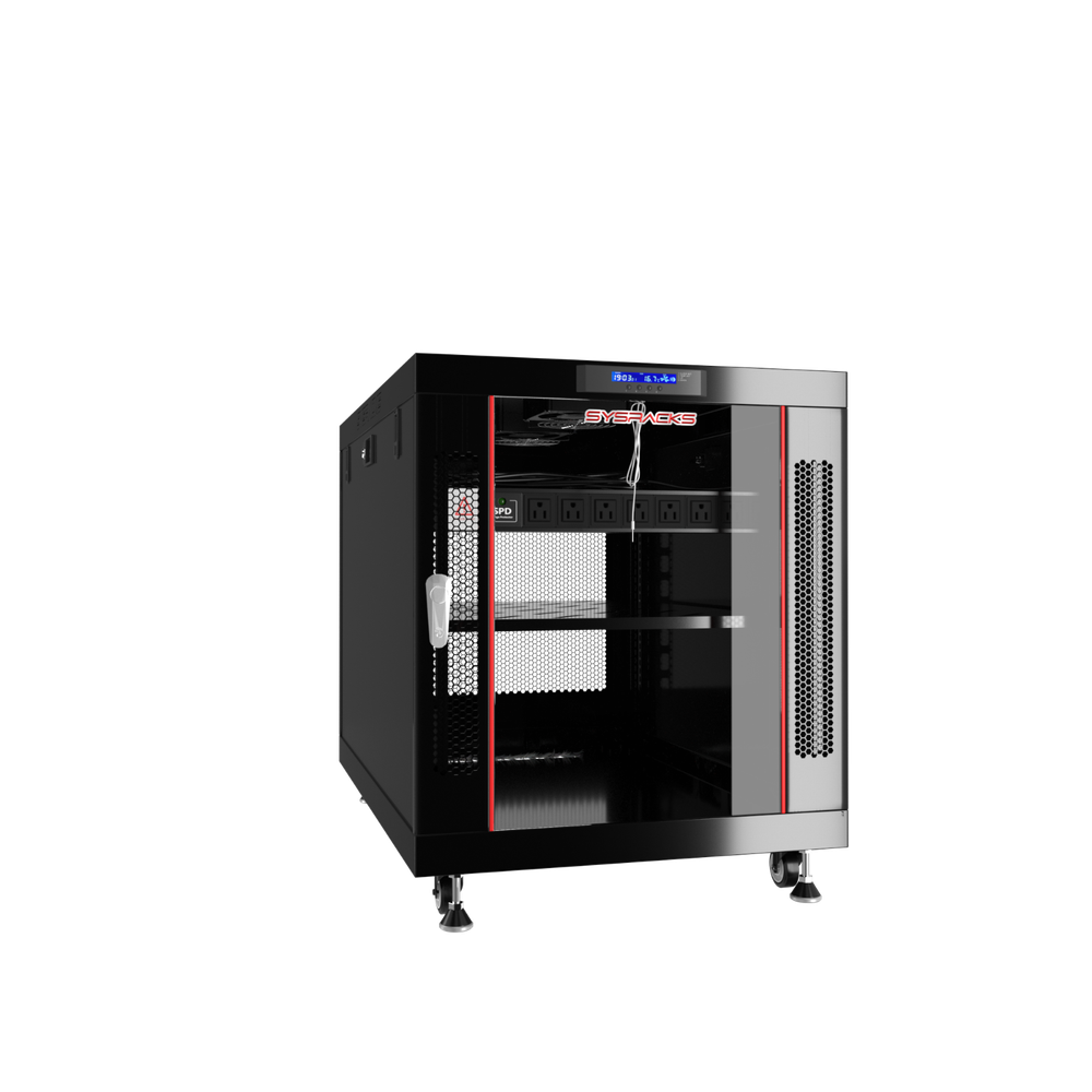 12U Server Rack Cabinet Premium Network Enclosure 35" Depth Data Cabinet wheels