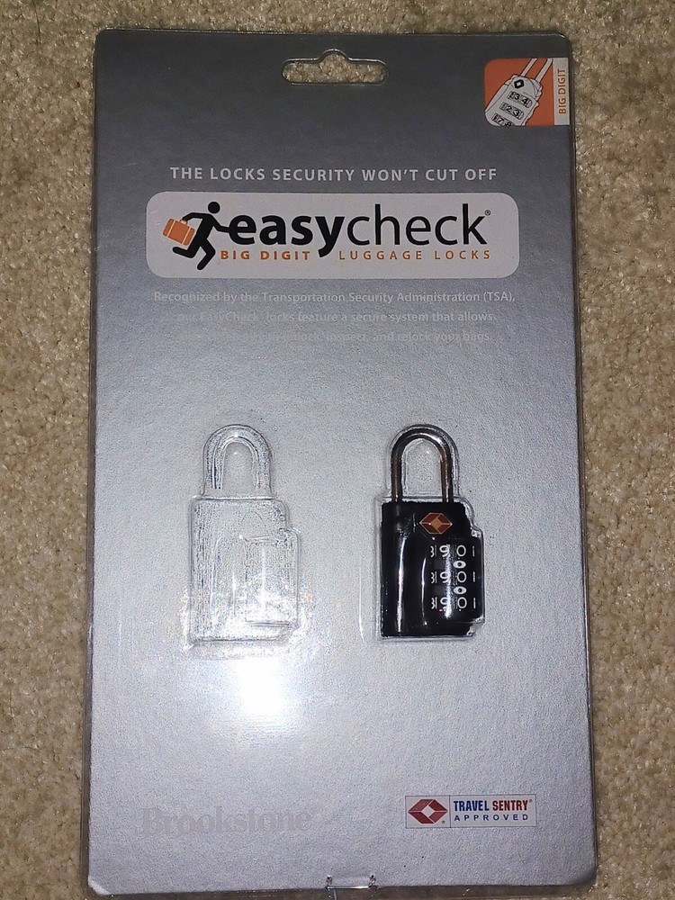 BROOKSTONE Luggage Lock Combination Combo Lock UNSET