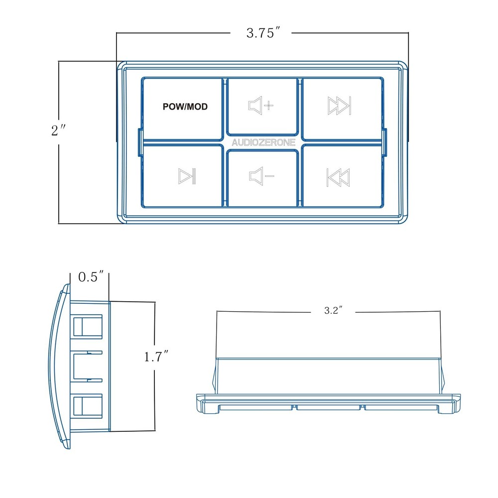 Marine Bluetooth Amplifier car Audio System Waterproof Multi-Function Remote ...