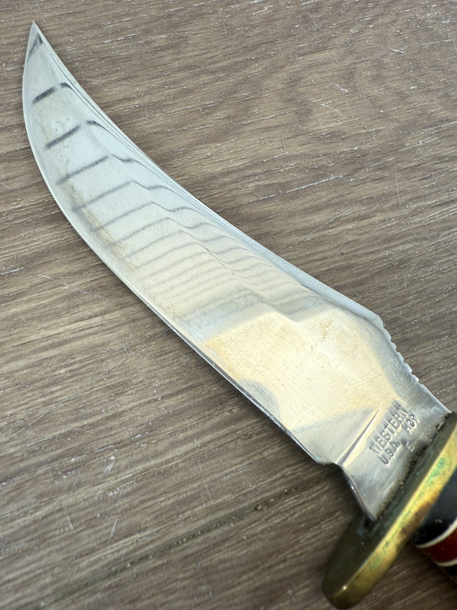 WESTERN KNIVES H39 FIXED BLADE HUNTING KNIFE WITH SCABBARD MADE IN U (WCP036169)