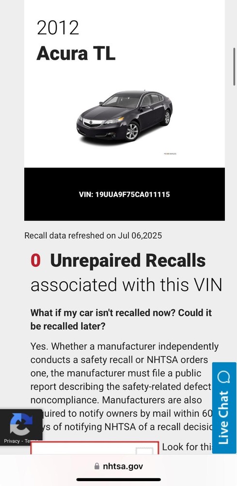 Used Blind Spot Detection System Warning Control Module fits: 2012 Acura Tl Driv