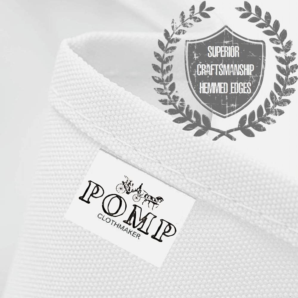 Pomp White 120" Round Premium Polyester Tablecloth - Wrinkle & Stain Resist