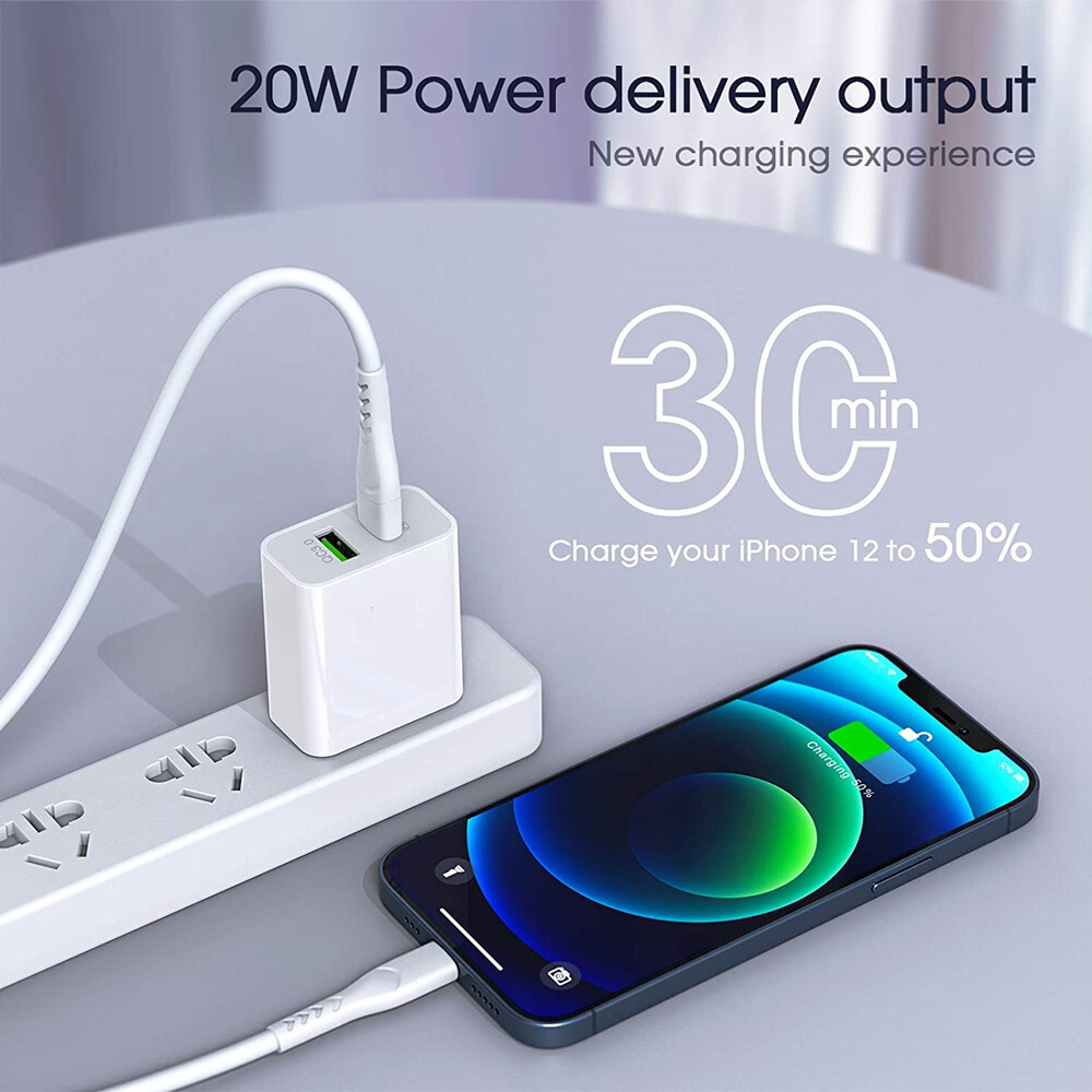 For iPhone 17 16 15 11 20W Fast Charger Block USB Type C Wall Power Adapter Lot