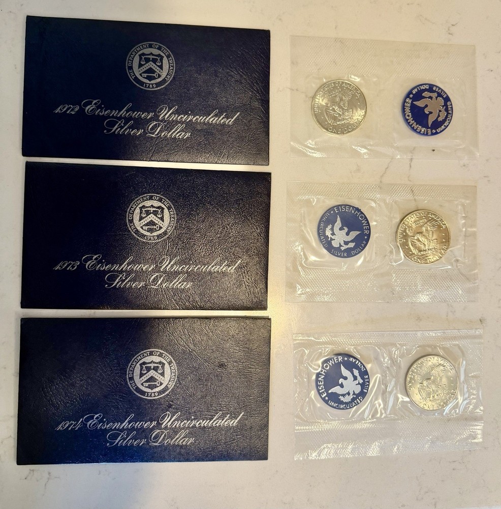1972-1974 Eisenhower Uncirculated Silver Dollars