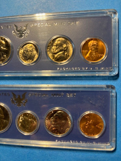 1966 & 1967 U.S. Special Mint Set (5 Coins Each) Uncirculated
