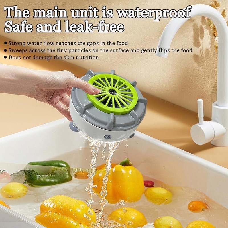 Portable Fruit Vegetable Washer Rechargeable Cyclone Cleaning Automatic Machine