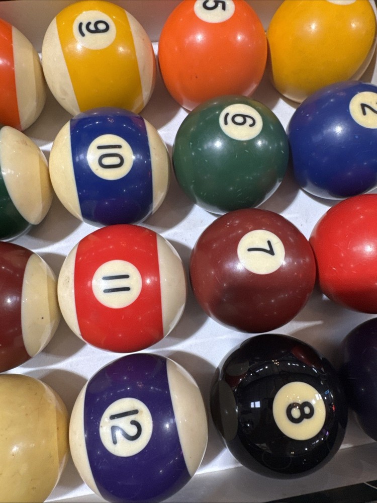 Vintage Complete Set Pool Billard Balls