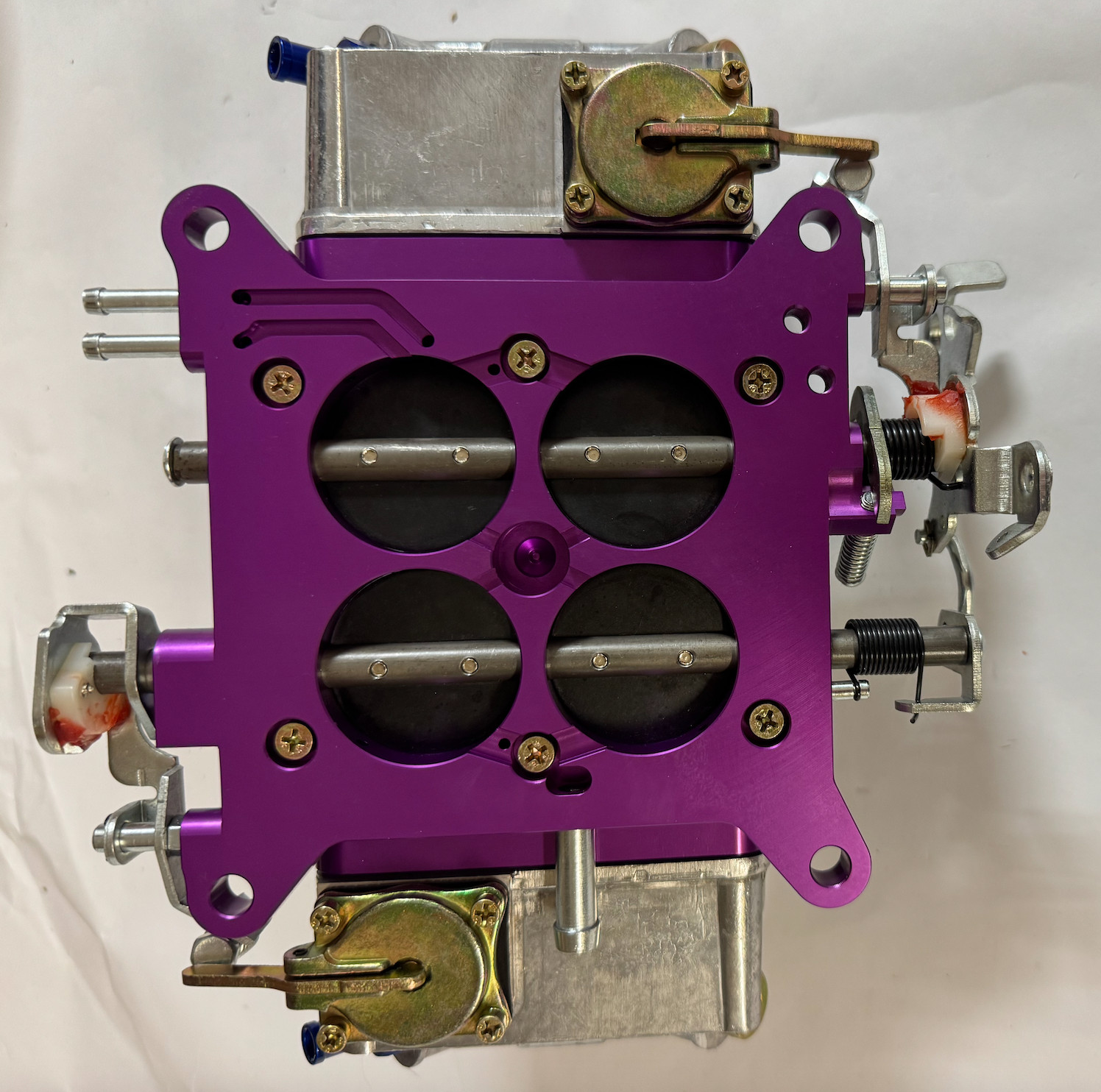 850 Carb Holley Style 850HP 4 Barrel Double Pump Pumper Carburetor PURPLE SATIN