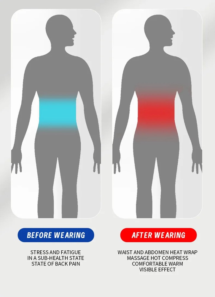 Decompression Back Belts Red Light Heating Massage Braces Back Pain Lower Lumbar
