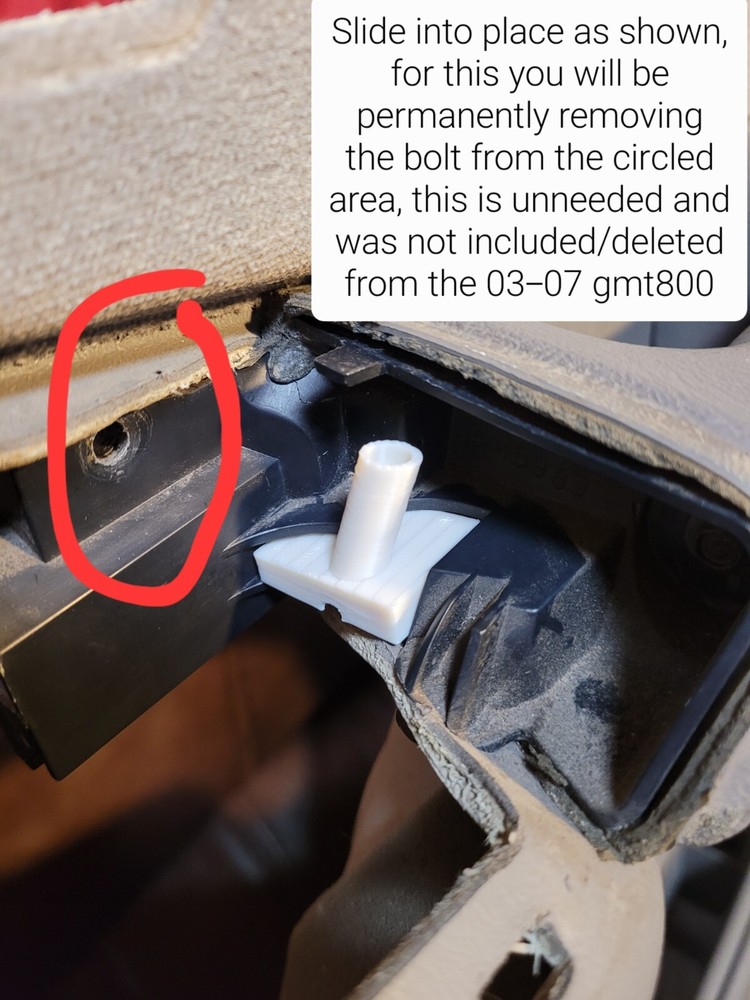 99-02 Silverado, Tahoe, Sierra PASSENGER side power switch trim REPAIR