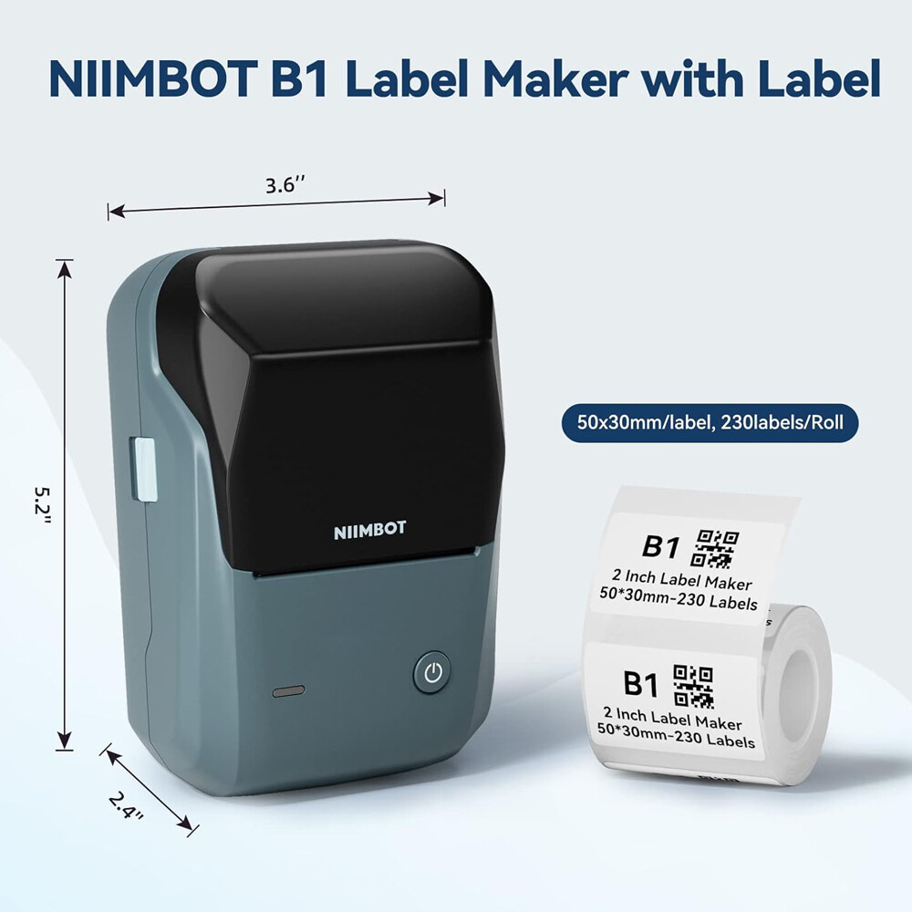 NIIMBOT Label Maker Machine with Tape, Portable Bluetooth Thermal Printer