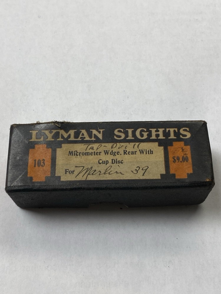 Vintage Lyman Sight Box With Extras