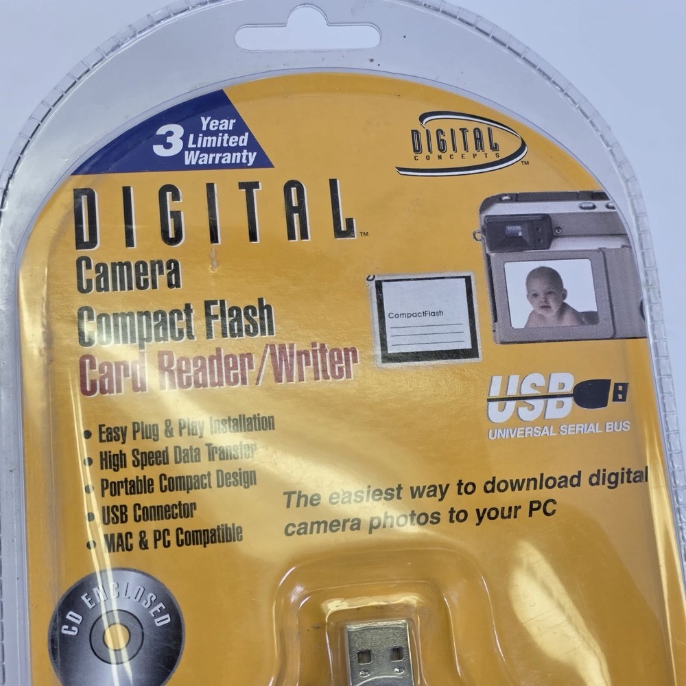 Digital Camera Compact Flash Card Reader/Writer No. CR-10 Factory Sealed
