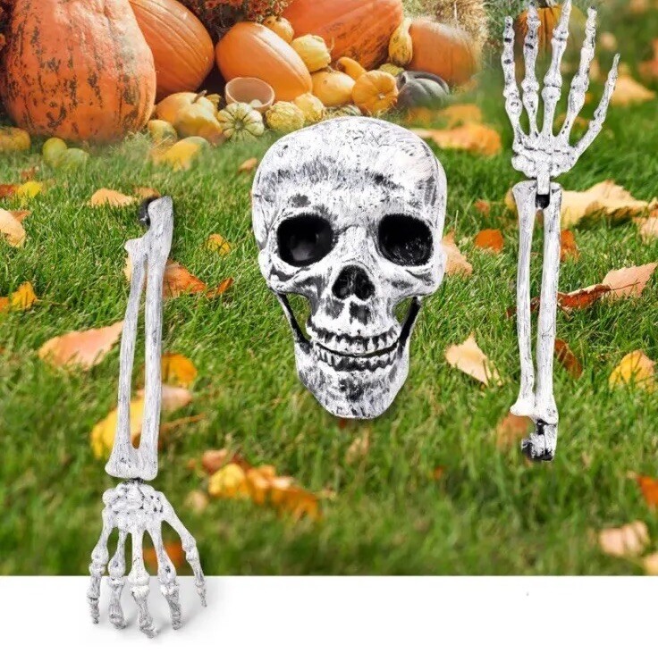 Halloween Skull Skeleton Arms With Spikes For Outdoor Display Decorating Spooky