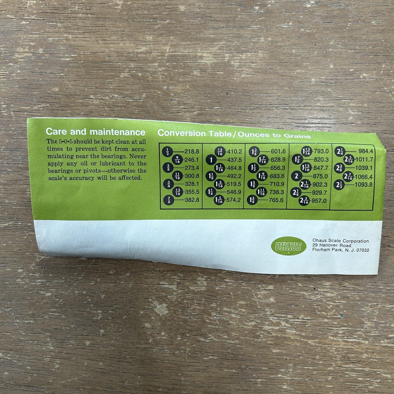 OHAUS 5 0 5 505-10 Precision Reloading Scale Balance Beam w/ Box & Instructions