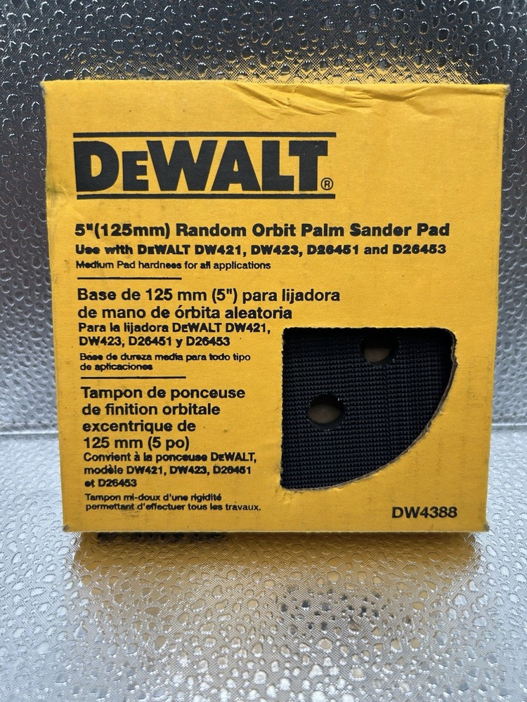 DEWALT DW4388 5-in 8-Hole Hook and Loop Pad Medium