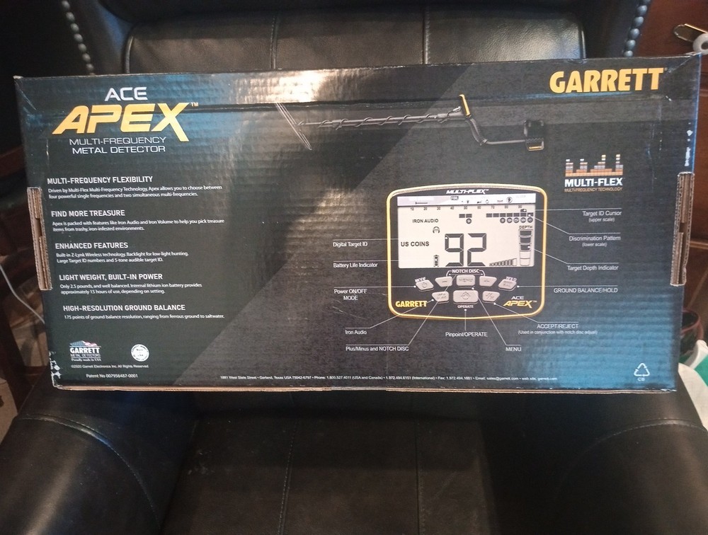 Garrett Ace Apex Multi-Flex Multi-Frequency Metal Detector