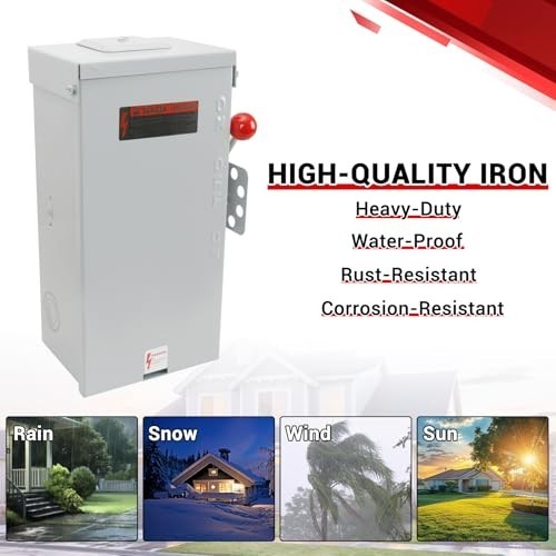 100A Manual Transfer Switch for Generator, 24000W General-Duty Double-Throw Safe
