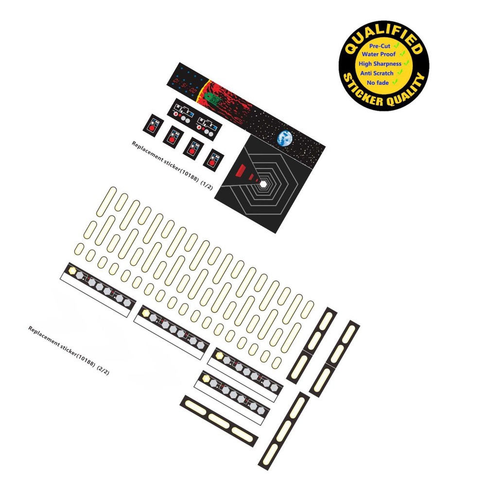 Replacement sticker for set 10188 Precut sticker