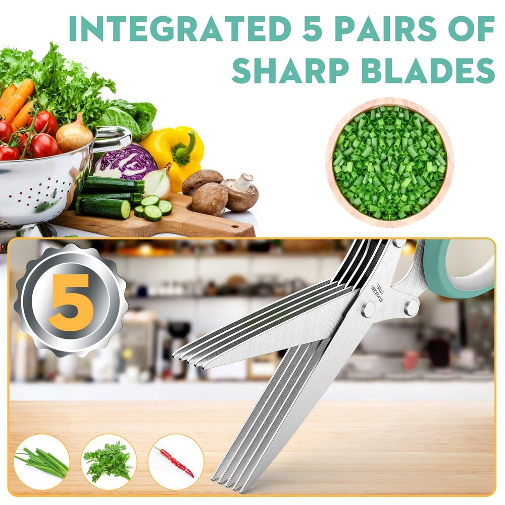 Fun Unique Kitchen Gadgets: Herb Scissors Set - Updated 2026 Cool Kitchen Too...