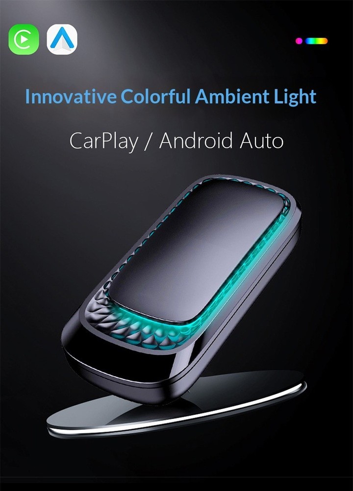 2-in-1 Wireless CarPlay Android Auto Adapter Plug & Play USB For iPhone Android