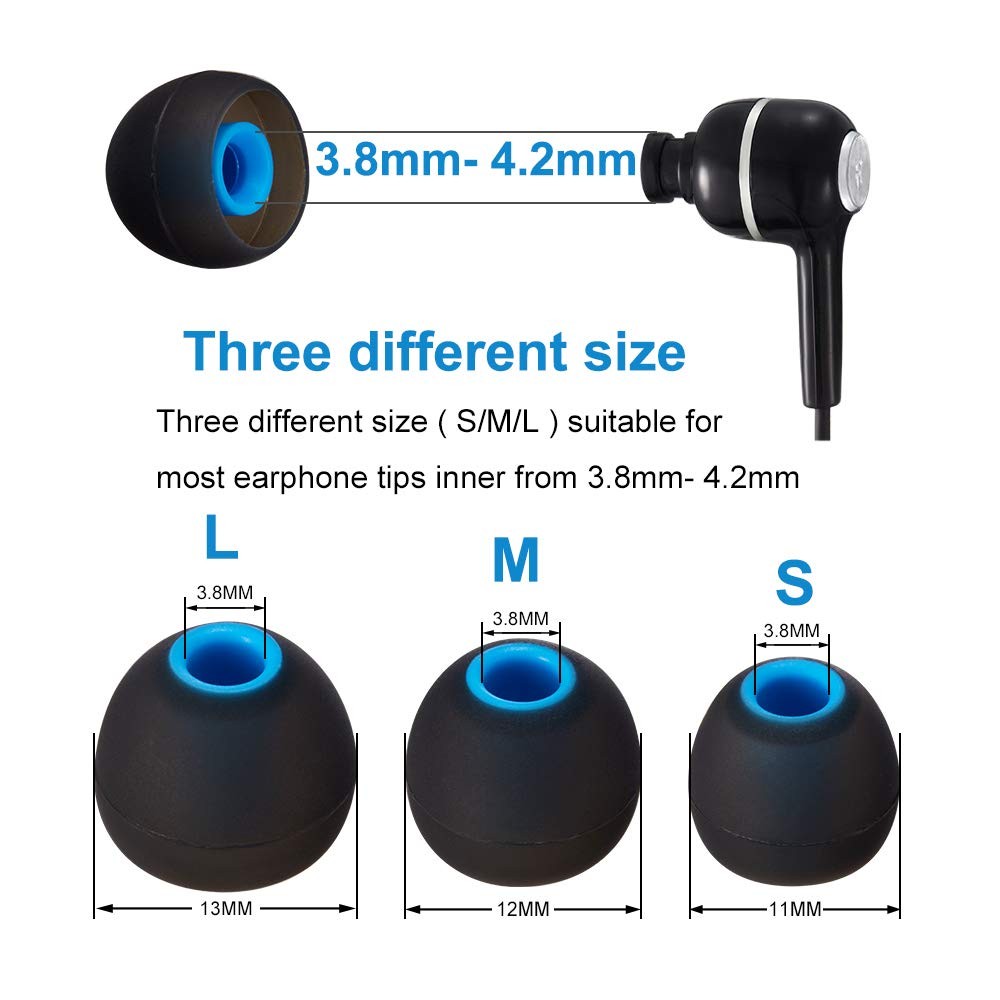 Earbud Tips Soft Silicone Earbuds Replacement Small/Medium/Large, color14