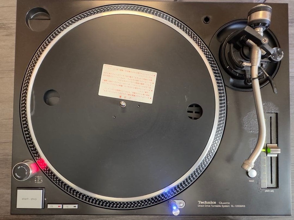 Technics SL-1200MK6 Black Direct Drive DJ Turntable Tested Working