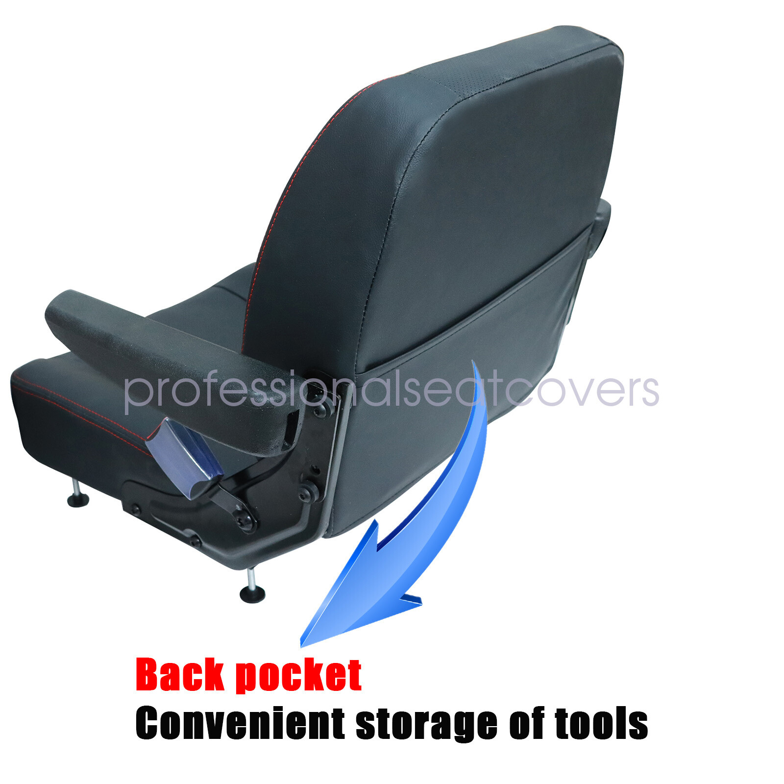 For Most Tractor Forklift Mower Dozer Telehandler Seat W/ Armrest & Safety Belt