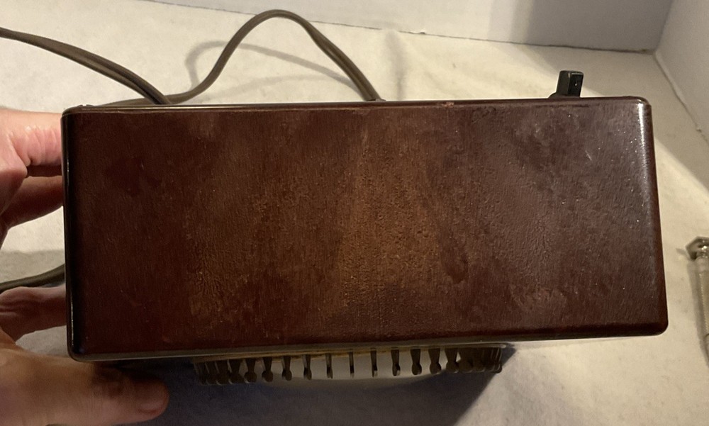 Vintage General Electric Model 8H58 Brown Bakelite Timer & Clock READ