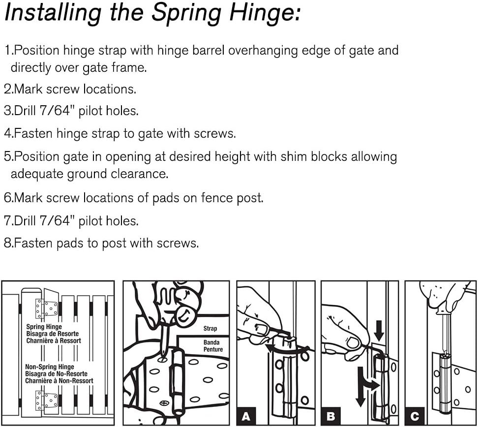 Self-Closing Gate Hardware Kit,1 Pack Self-locking Latch and 2 Black
