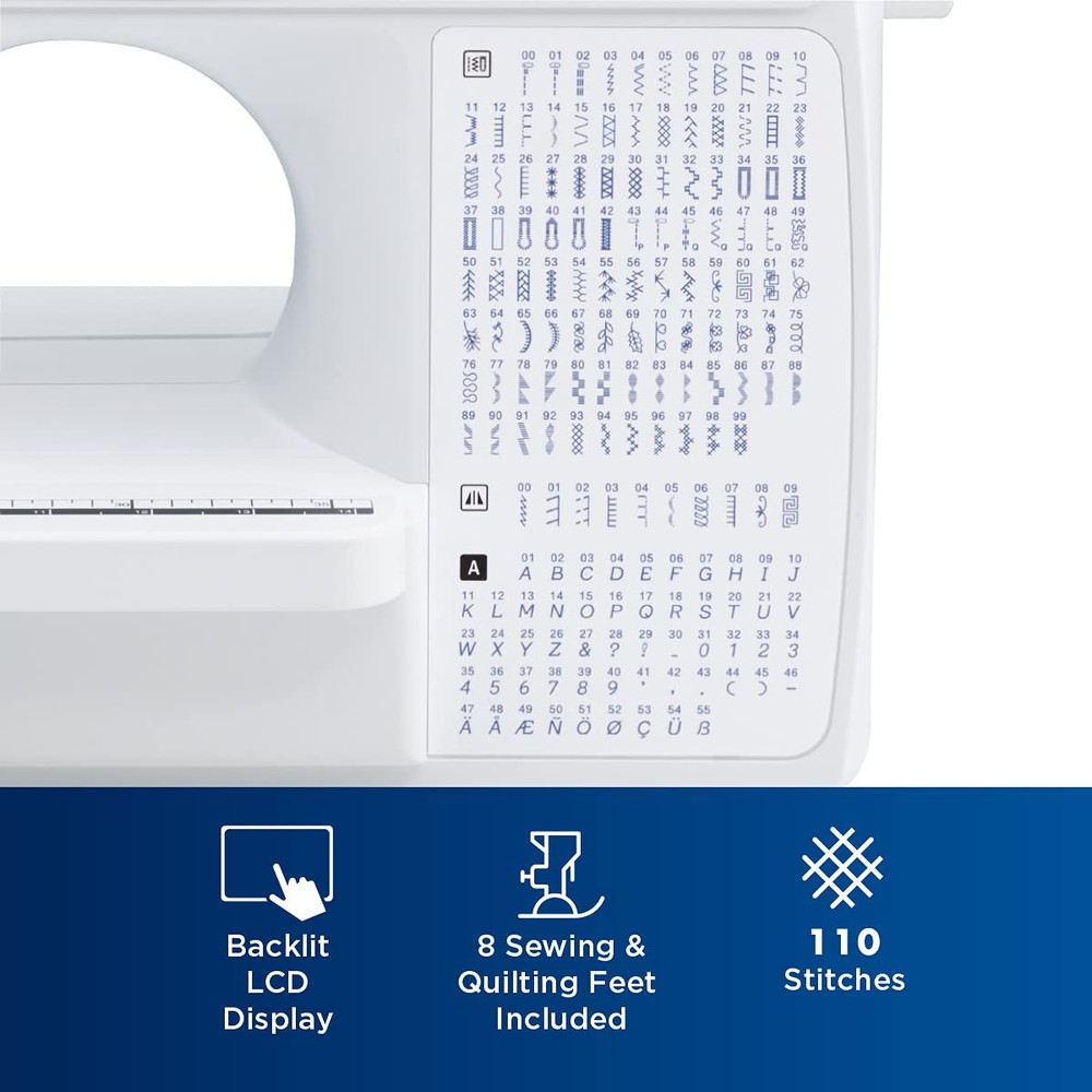 Sewing and Quilting Machine, Computerized, 165 Built-in Stitches, LCD Display