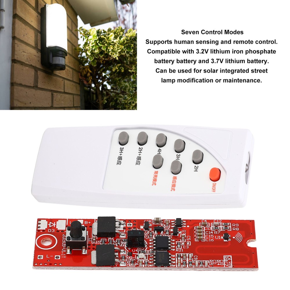 Solar Charge Controller Board 7 Control Modes Motion Sensor Control Module