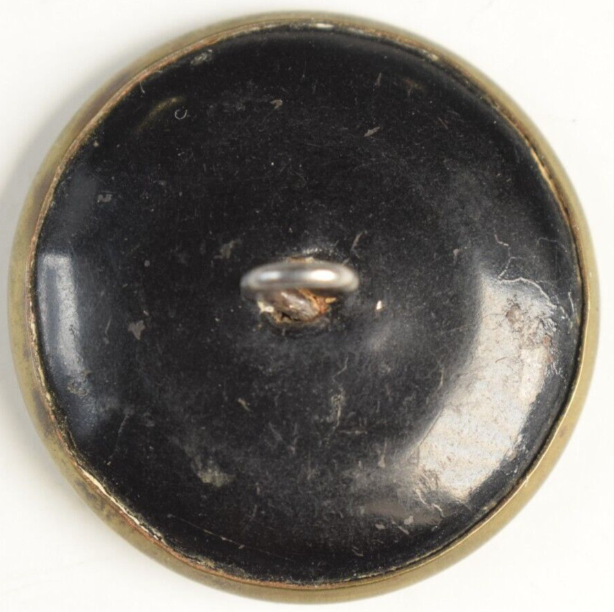 Victorian Large Brass Grapes leaves Vine Lacquer-Back Button R26