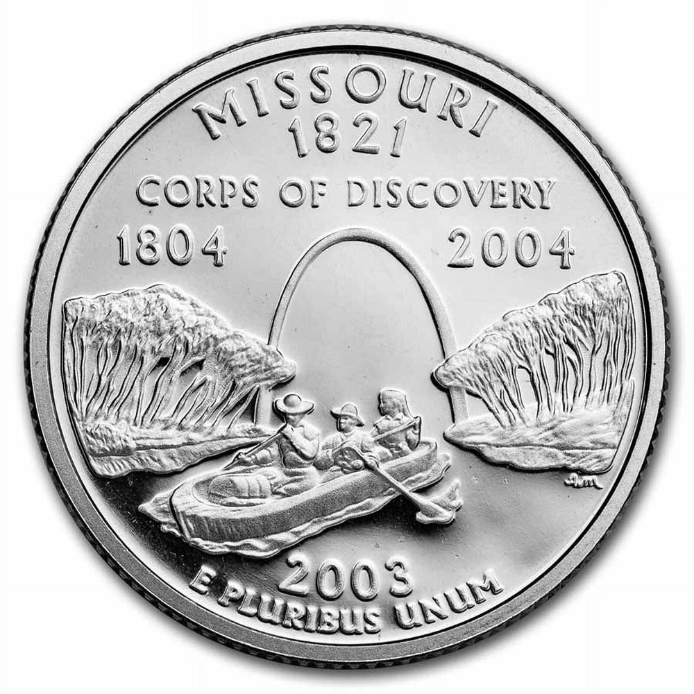 2003 D Missouri Quarter BU  Clad 25c Coin