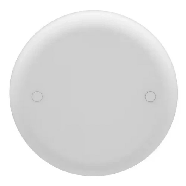 4 in. White Non-Metallic Round Blank Ceiling Box Cover – Durable & Easy Install