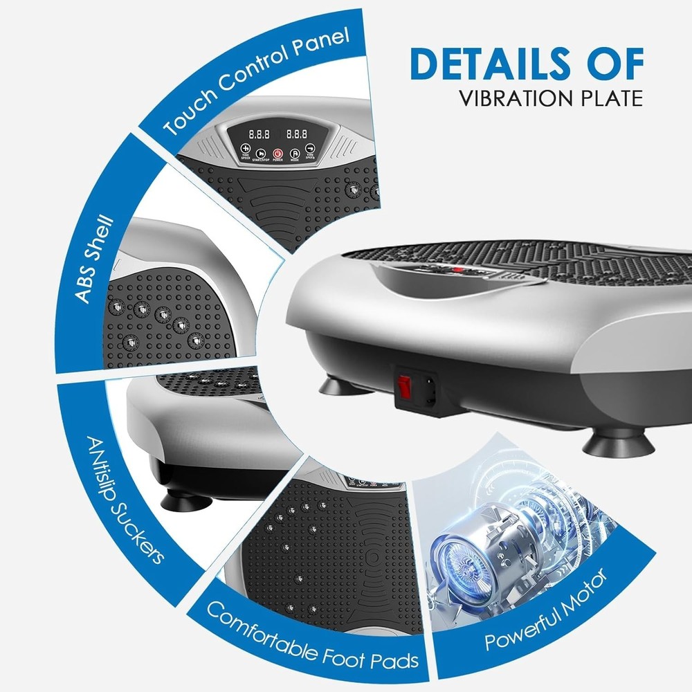 Vibration Plate Exercise Machine Whole Body Workout Vibration Platform Lymphatic