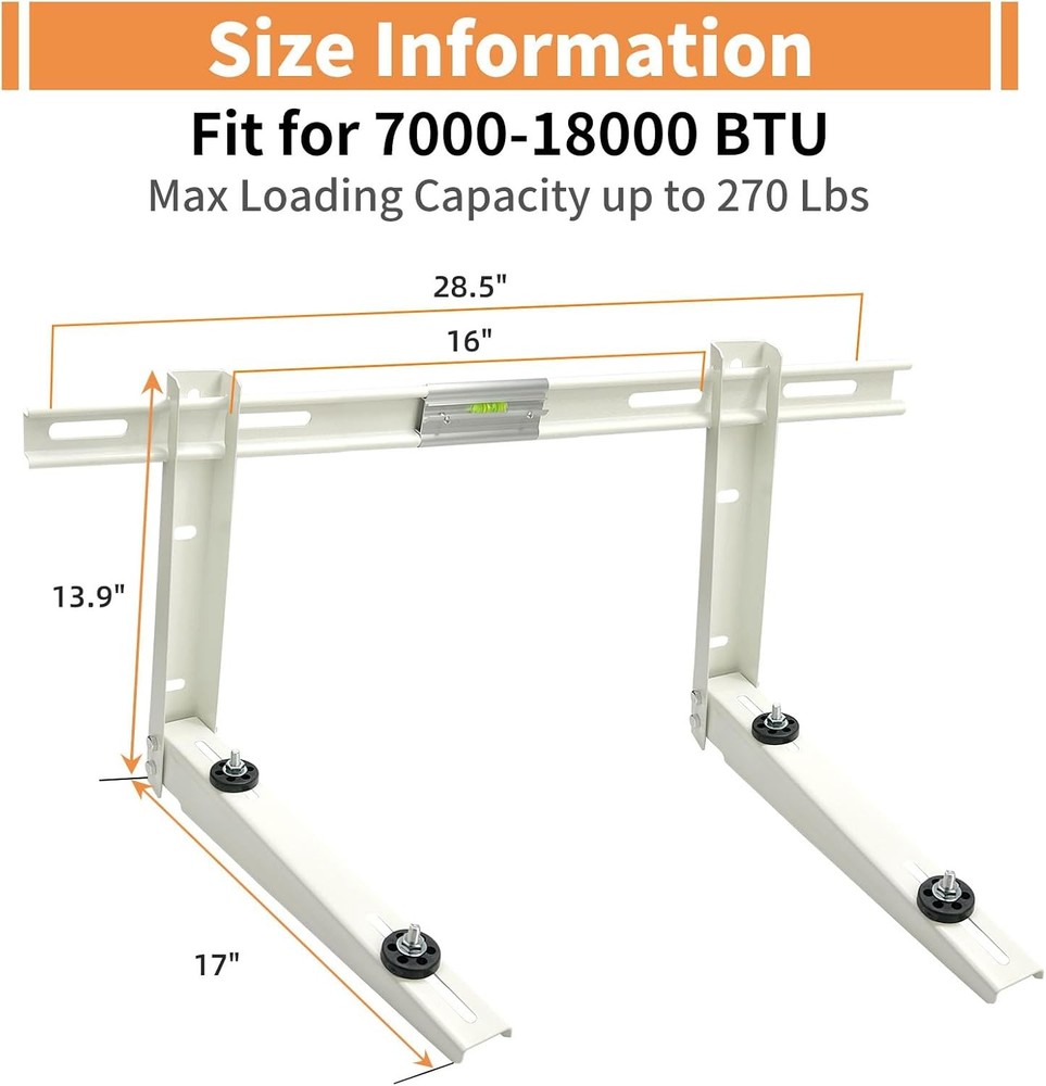 Mini Split AC Bracket Outdoor Wall Mount Ductless Air Conditioner Stand